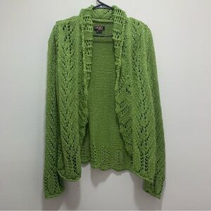 XOXO Collection Green Knit Cardigan 1X